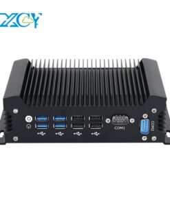 Xcy fanless IPC Mini PC Intel Core i5 7287u 2X DB9 RS232 2X GbE LAN 8X USB HDMI VGA Hỗ trợ Wifi 4G LTE Windows Ubuntu