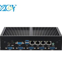 I7-4600U PC mini công nghiệp fanless 6x COM DB9 RS232 RS485 4x Ethernet LVDS GPIO 4G LTE khe cắm Sim mini-pcie Windows Linux openwrt
