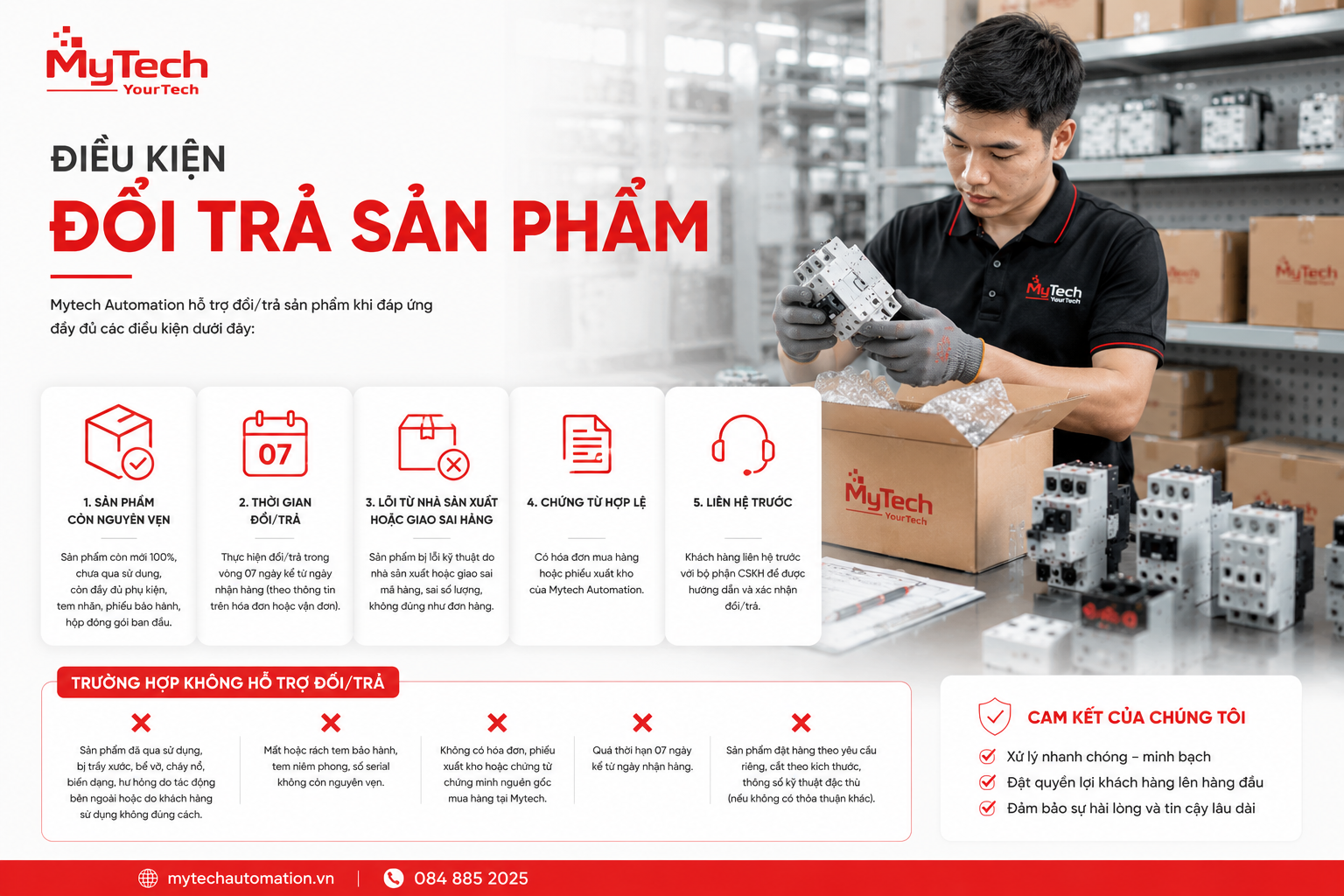 Điều kiện đổi trả sản phẩm